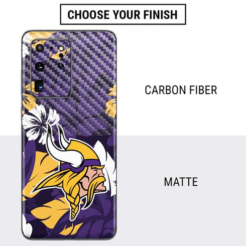 NFL Minnesota Vikings Tropical Print Galaxy S20 Ultra 5G Skin